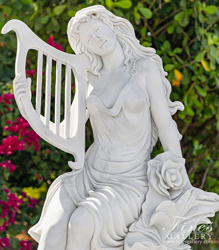 Marble Fountains  - Enchanting Beauty Marble Wall Fountain - MF-1463